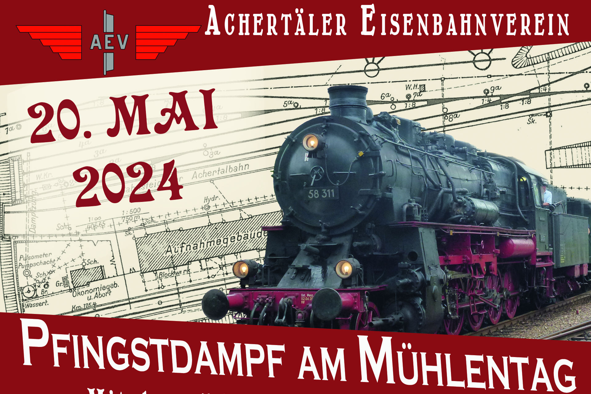 20.05.2024 - der Pfingstdampf am Mühlentag kommt! Save the date!